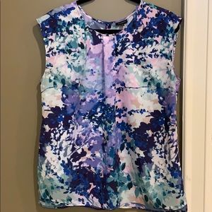 talbots multicolored sleeveless top